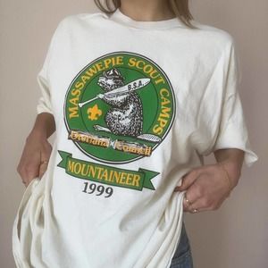 Super sick vintage 1999 scout camps graphic tee